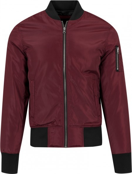 Urban Classics 2 tone bomber jacket burgundy/black