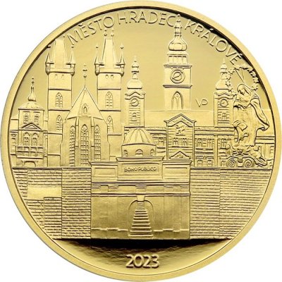 Česká mincovna Zlatá mince 5000 Kč Město Hradec Králové Proof 1/2 oz – Zboží Mobilmania