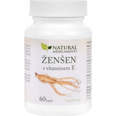 Natural Medicaments Ženšen + Vitamín E 60 kapslí – Zboží Mobilmania