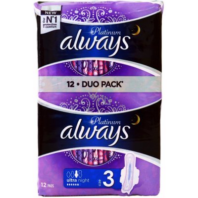 Always Platinum Day & Night velikost 3 Vložky S křidélky 12 ks – Hledejceny.cz