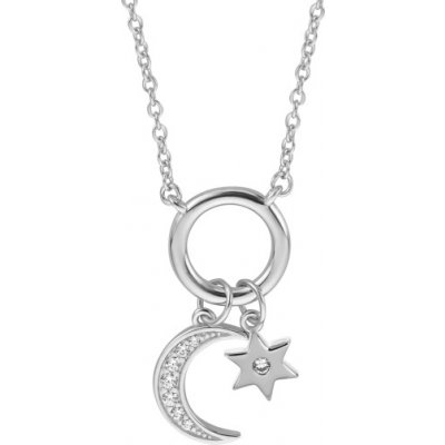 Esprit Dámský stříbrný náhrdelník kroužek s měsícem a hvězdou ESNL02001142 – Zbozi.Blesk.cz