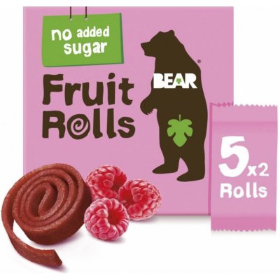 BEAR Fruit Rolls malina ovocné rolované plátky 5x20 g – Zbozi.Blesk.cz