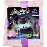 Teddies Deka Jednorožec svítící ve tmě plyš růžová – Zboží Dáma