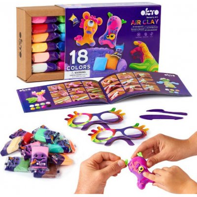 OKTO Kreativní sada Samoschnoucí modelovací hmota set 18 barev 961351 – Hledejceny.cz
