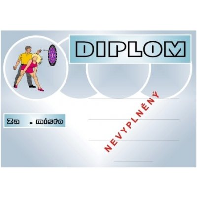 VIZINGR Šipky diplom A4 č.49 Šipky č.49 BEZ TEXTU – Hledejceny.cz