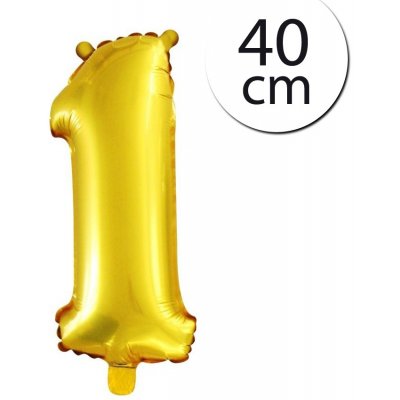 FUN RAG 4Gold 202890 Mini fóliový balón číslo 1 zlatý 40 cm – Zboží Mobilmania