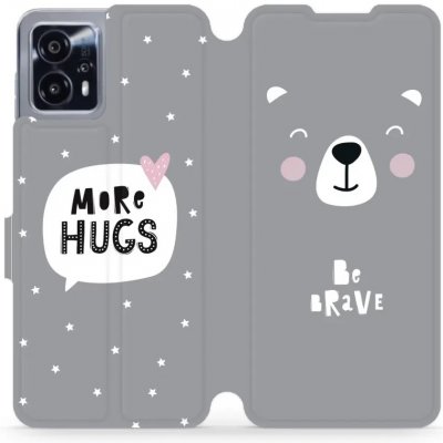 Pouzdro Mobiwear Flip Motorola Moto G13 - MH06P Be brave - more hugs