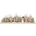Anděl Přerov Zimní krajina dřevěná na postavení 30 x 9 x 4 cm – Hledejceny.cz