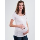 Bobánek těhotenské tričko krátký rukáv bílé