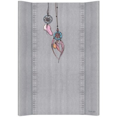 Ceba Baby podložka 2-hranná s pevnou deskou Denim Style Dream catcher šedá 70 x 50 – Zboží Mobilmania