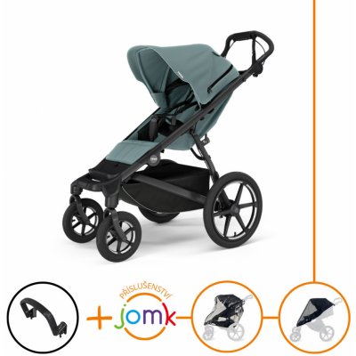 Thule Set 4v1 Urban Glide 4-wheel Mid blue 2024 + madlo + JOMK pláštěnka + JOMK ochranná síť – Hledejceny.cz
