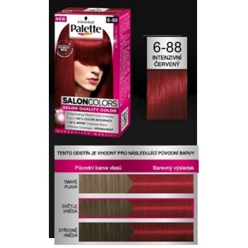 Pallete Salon Colors 6-88 Intenzivní červená barva na vlasy od 89 Kč -  Heureka.cz