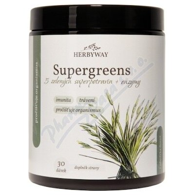 Herbyway Supergreens 5 zelemých superpotr.+enz. 90 g – Hledejceny.cz