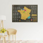 Stírací mapa Francie – Zboží Dáma