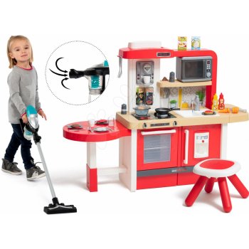 Smoby Set kuchyňka rostoucí s tekoucí vodou a mikrovlnkou Tefal Evolutive a vysavač elektronický Rowenta Air Force 360°