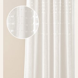 Záclona MARISA na francouzské okno v krémové barvě s řasící páskou Šírka 140 cm | Dĺžka 250 cm krémová