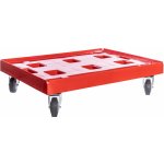 PK Group Vozík pod přepravky XL 800x600 4 otočné GU kolečka 125 mm Barvy: Červená – Zboží Mobilmania