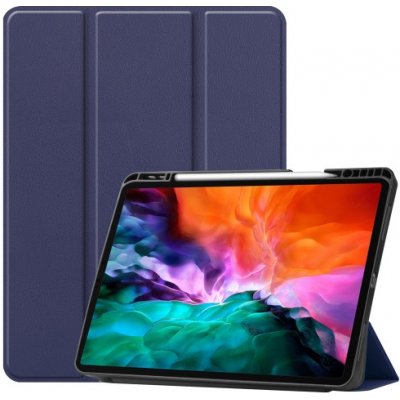 Protemio Leather zaklapovací obal Apple iPad Pro 12.9 2021 31007 tmavomodrý – Zbozi.Blesk.cz