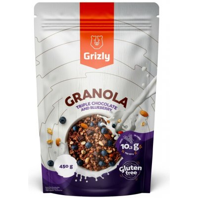 Grizly Granola hořká čokoláda s borůvkami 450 g – Hledejceny.cz