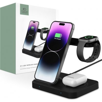 Tech-Protect A11 3IN1 Wireless Charger černá – Zboží Mobilmania