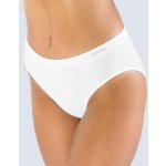 GINA dámské kalhotky klasické širší bok bezešvé jednobarevné MicroBavlna 00008P bílá – Zboží Dáma
