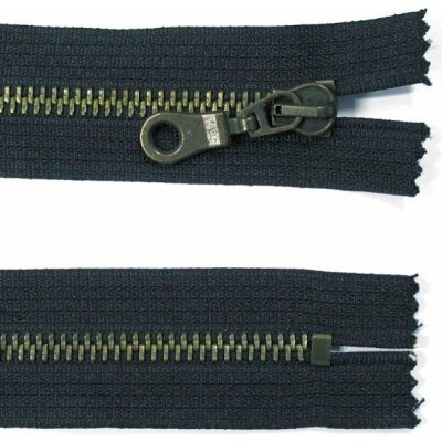 WICO Kovový zip no.5 nerozepínací 18cm černý (staromosazné zoubky) – Hledejceny.cz