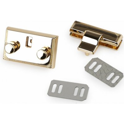 Sada zapínání na tašku 34x36 mm - zlatá klasik – Zboží Dáma