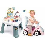 Smoby Activity Table Little a ružové odrážadlo se zvuky a vodicí tyčí s ohrádkou – Hledejceny.cz