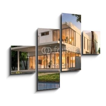 Obraz 4D čtyřdílný - 120 x 90 cm - The dream house Dům snů