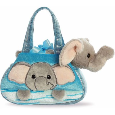 Aurora World Efektní modrošedý slon Peek-a-Boo v tašce cca ová figurka 21 cm