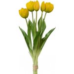 Umělý svazek tulipánů 5 ks žlutá, v. 38 cm – Hledejceny.cz