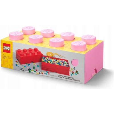 LEGO® Storage box 8 Světle růžový – Zbozi.Blesk.cz