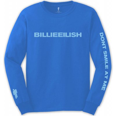 Billie Eilish tričko Smile Modrá