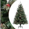 Vánoční stromek zahrada-XL Vánoční stromek s šiškami zelený 120 cm PVC a PE