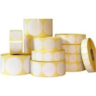 CDRmarket ETRL-T-W-50 Samolepicí etikety kulaté 50 mm 1000 ks bílé termo role – Zboží Mobilmania