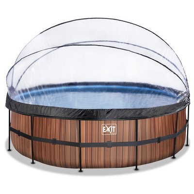 Exit Toys Frame s pískovou filtrací a kopulí 488x122cm Dřevo – Zboží Mobilmania