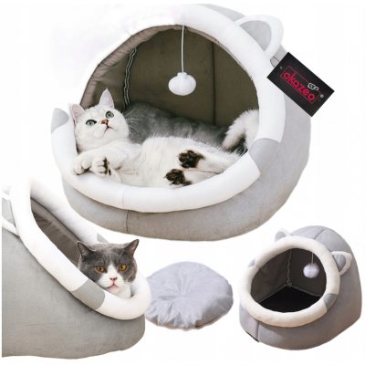 Okazeo Domeček šedý oválný 31 x 30 x 30 cm – Zbozi.Blesk.cz