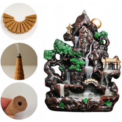 Deni Carte Vodopád Aromaterapie Backflow 21 cm + 12 kadidla – Zboží Dáma