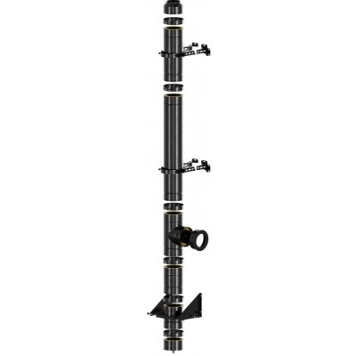 Bokra Nerezový izolovaný komín IZOL 30 150mm 7,26m černý – Zboží Dáma