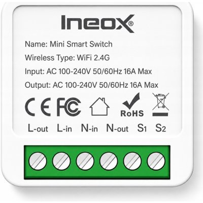 Wifi Mini Tuya Smart Switch 16A DIY Aubess, obousměrný spínač – Hledejceny.cz