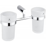 Nimco Bormo Držák na kartáčky dvojitý, rosené matné sklo, BR 11058DW-26 – Hledejceny.cz