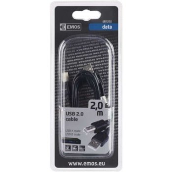 Emos SB7202 USB 2.0 A vidlice - B vidlice, 2m