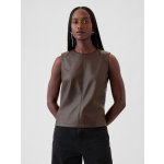 GAP Koženkový top Hnědá – Zboží Mobilmania
