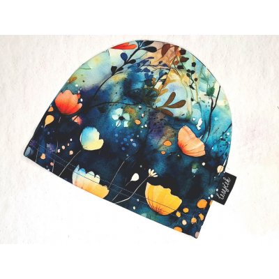 Lesejček Čepice jednovrstvé roky Vzor Divoké květy – Zboží Dáma