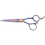 Sibel Cisoria Pink Rainbow Kadeřnické nůžky 5,5" duhové s ornamenty – Zboží Dáma