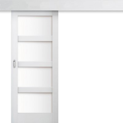 Invado Posuvné dveře na stěnu Bianco Fiori 3 Bílá 80 x 197 cm