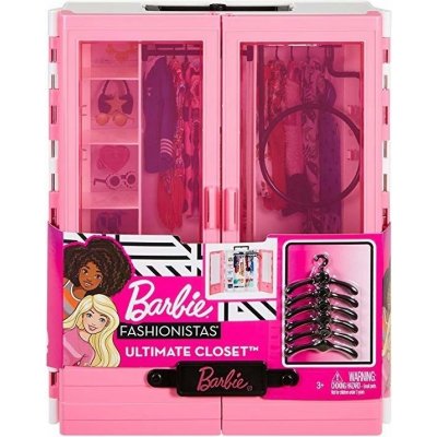 barbie fashionistas šatní skříň s příslušenstvím pro panenky