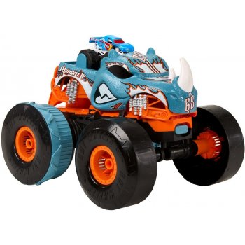 Hot Wheels Monster Trucks HW dálkově ovládaný kabriolet 1:12 Rhinomite s hračkou Race Ace truck 1:64