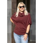 Italy fashion Elegantní svetr ANGELA Skořicová – Zbozi.Blesk.cz