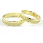Snubní prsteny zlaté 0063 mat/lesk – Zboží Mobilmania